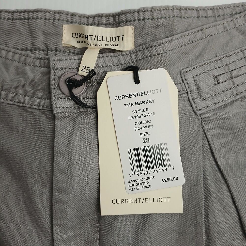 $255 Current/Elliott Women's Classic Fit Wide Leg Trousers Size 28 New - Picture 7 of 10